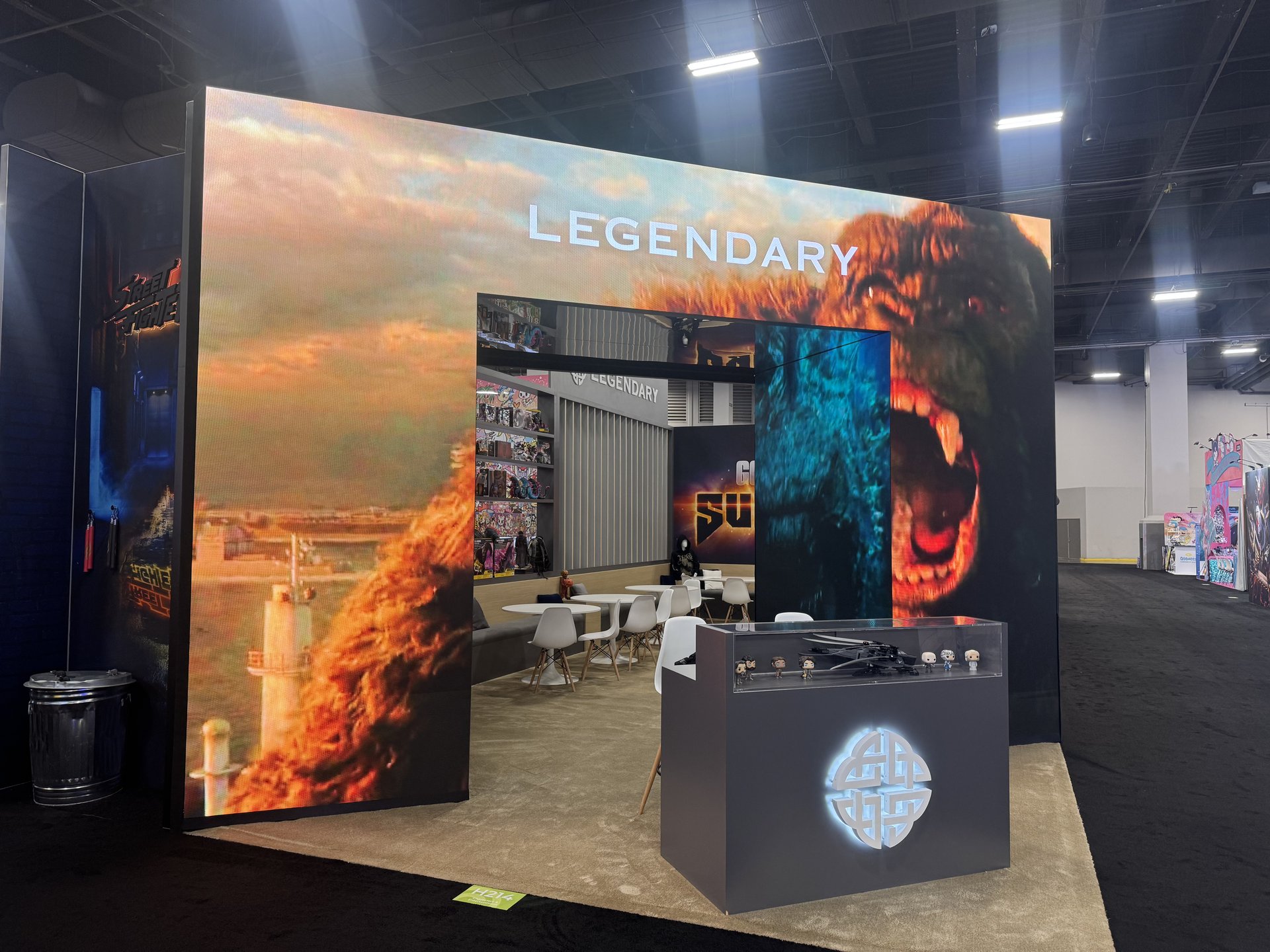 Legendary Entertainment booth — MonsterVerse build by Above the Line